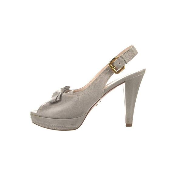 Prada Leather Bow Accents Slingback Pumps - Picture 2 of 7